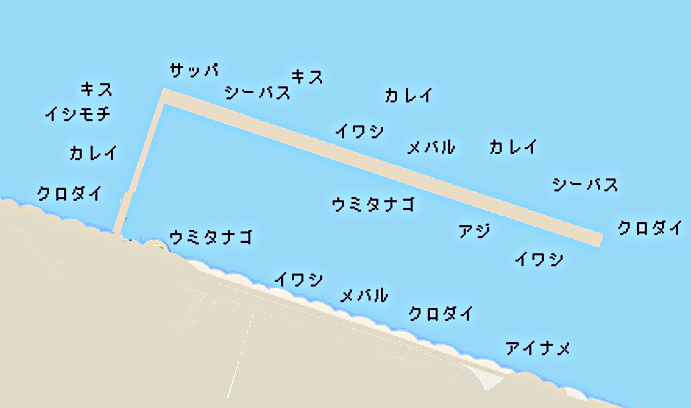 本牧海釣り公園ポイント図