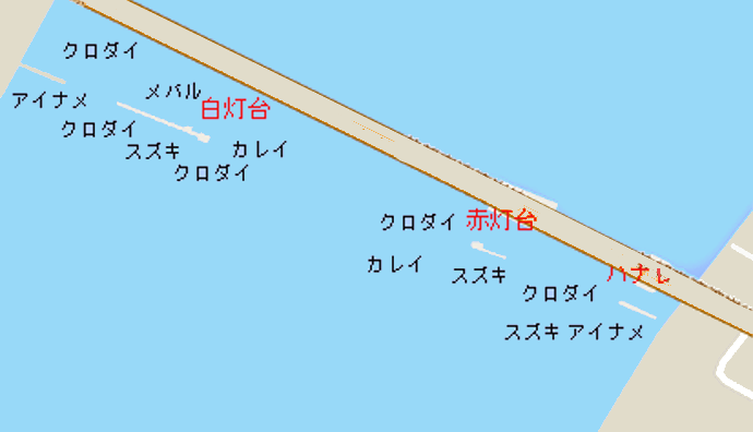 横浜沖堤ポイント図