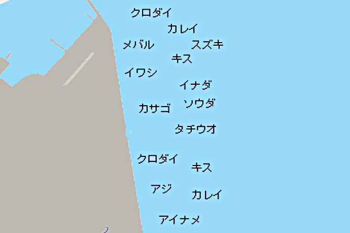 海辺つり公園ポイント図