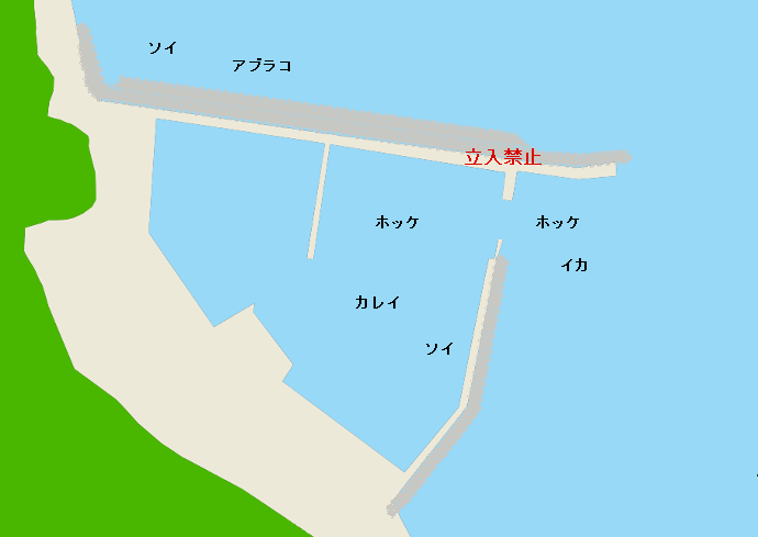 幌武意漁港ポイント図