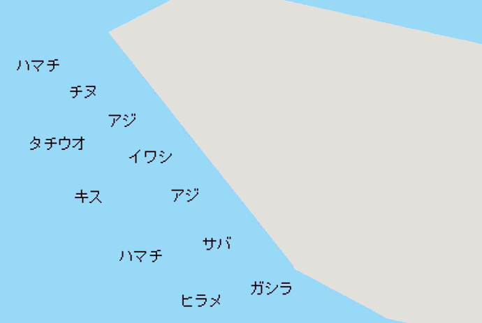 和歌山北港釣公園ポイント図