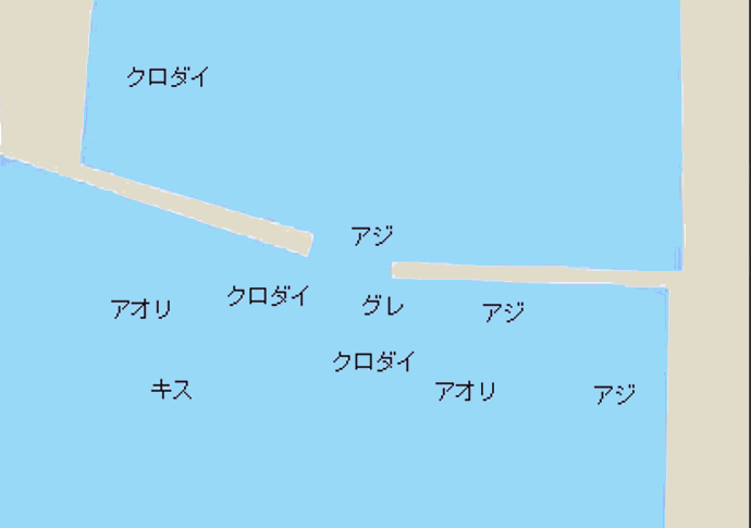 奈屋浦漁港ポイント図