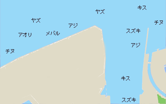 大分川河口ポイント図