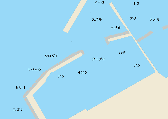 浦本漁港ポイント図