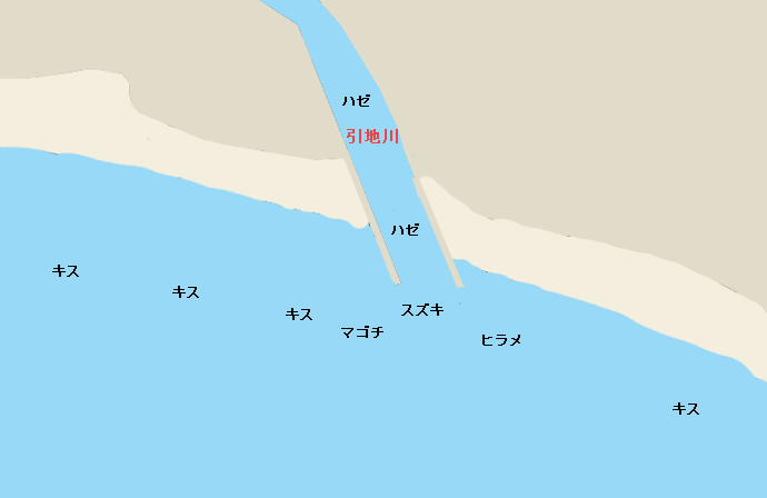 引地川河口ポイント図
