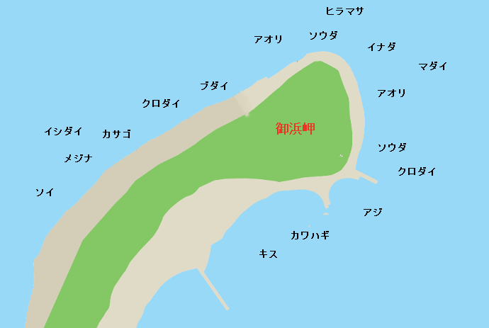 御浜岬ポイント図