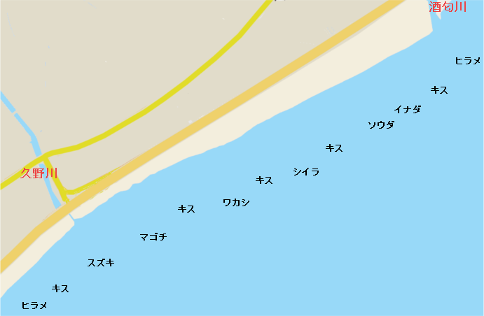 山王海岸ポイント図