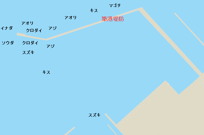 築港堤防ポイント図