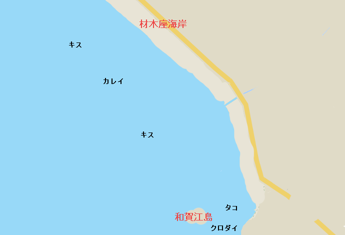 材木座海岸ポイント図