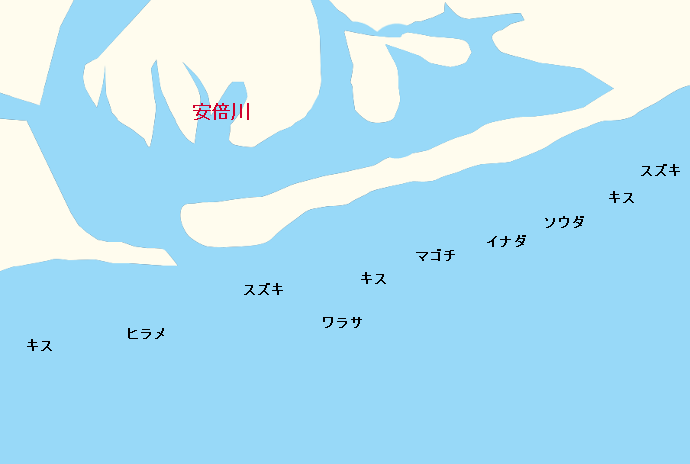 安倍川河口ポイント図