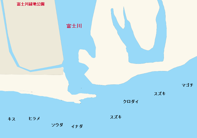 富士川河口ポイント図