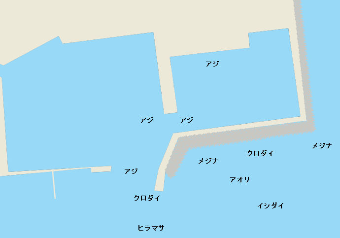 浜行川港ポイント図