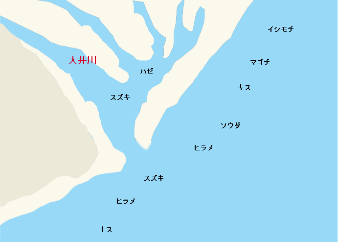 大井川河口ポイント図