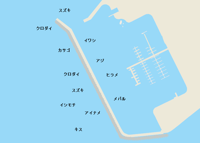 銚子マリーナポイント図