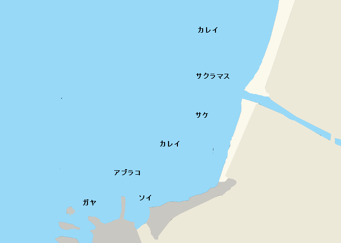 毘砂別海岸ポイント図