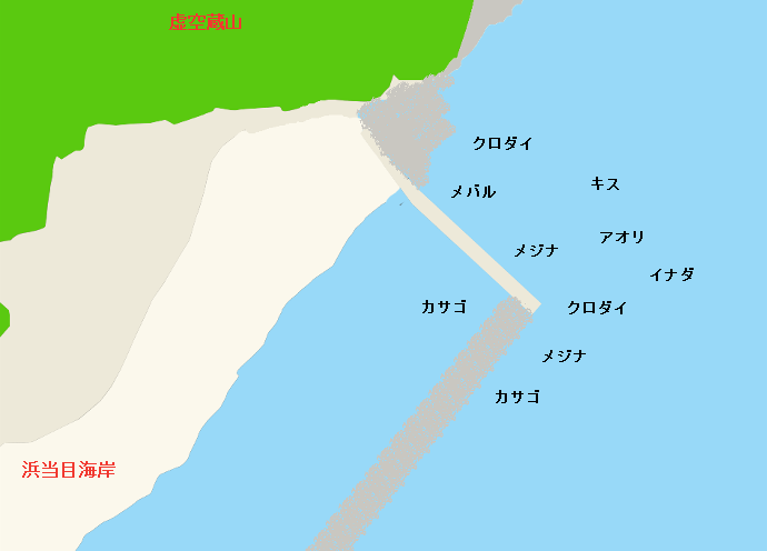 浜当目海岸ポイント図