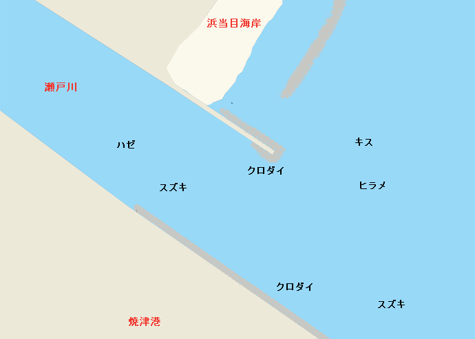 瀬戸川河口のポイント
