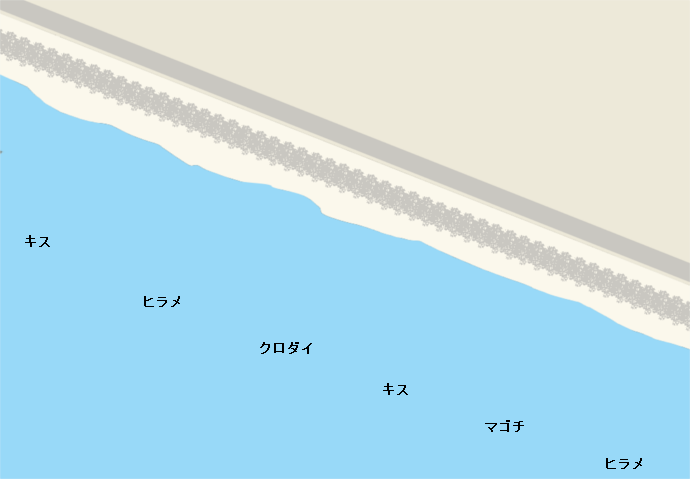 白羽海岸ポイント図