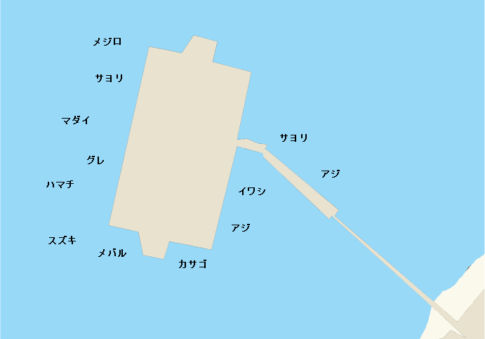 海釣り公園メガフロートポイント図