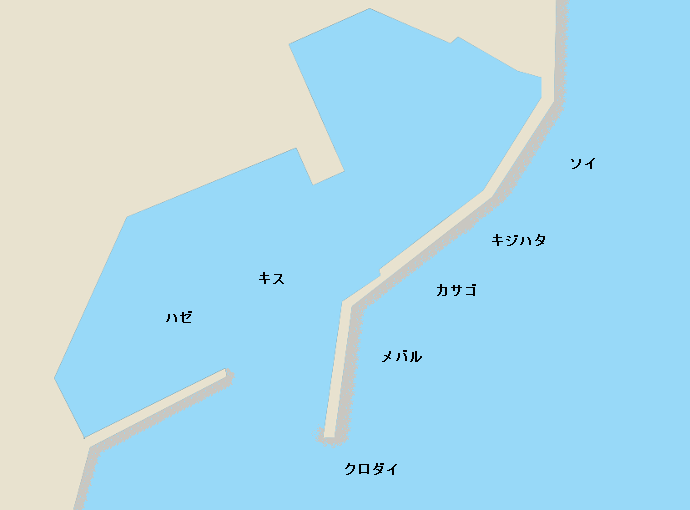 大境漁港ポイント図