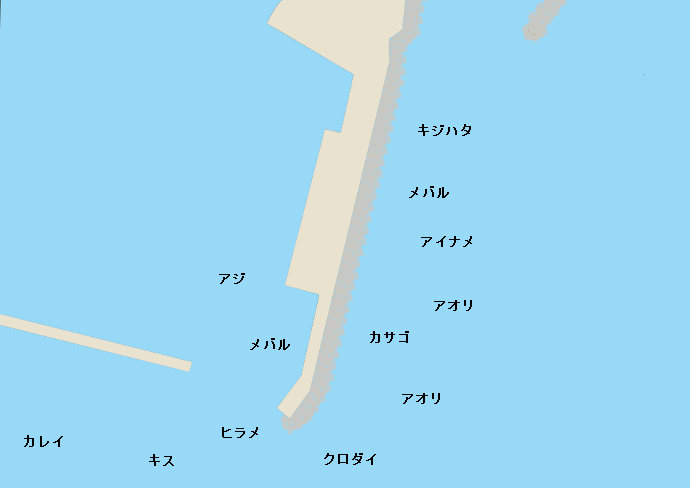 薮田漁港ポイント図