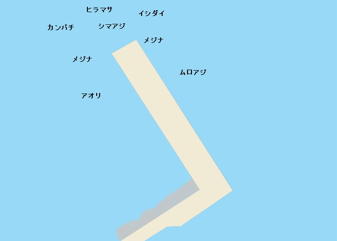 三宅島伊ヶ谷港ポイント図