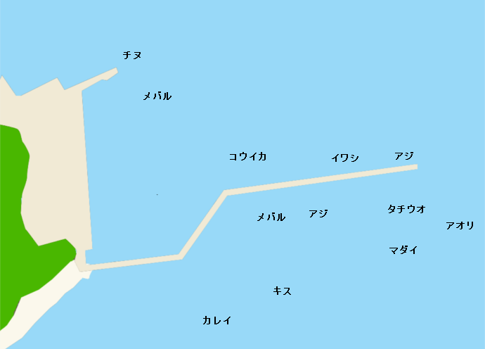 倉橋島須川港ポイント図