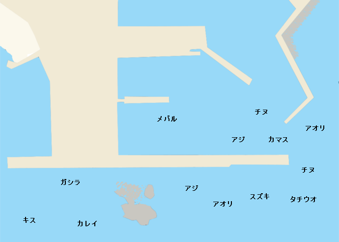 田ノ浦漁港ポイント図