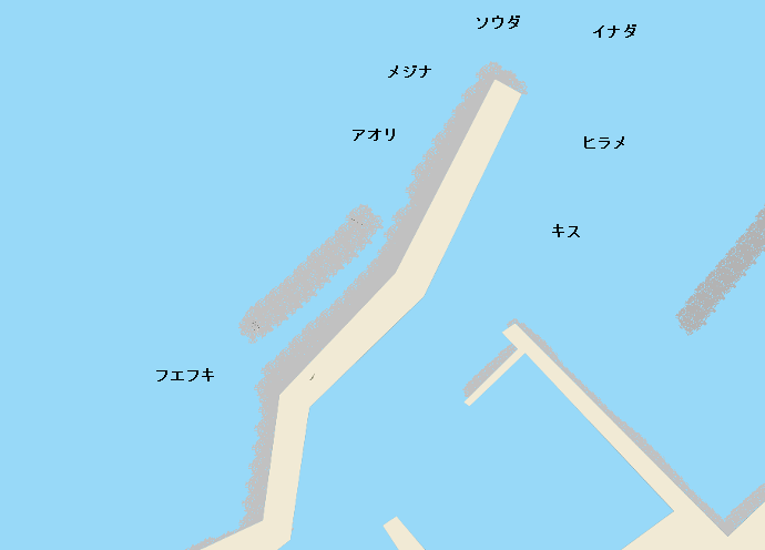 渡浮根漁港ポイント図