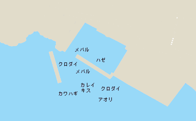 芦名港ポイント図