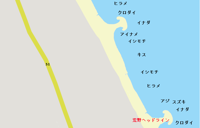 鹿島海岸ポイント図