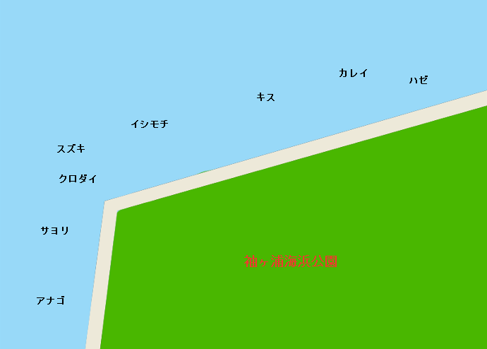 袖ヶ浦海浜公園ポイント図