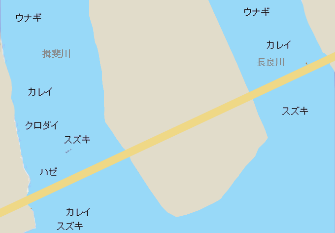 長良川・揖斐川河口ポイント図