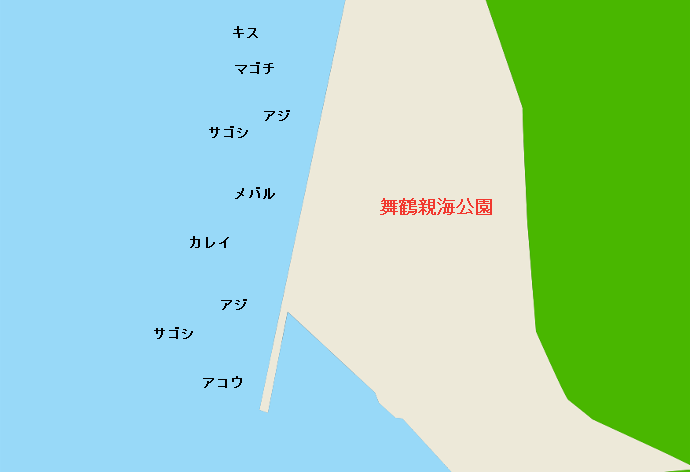 舞鶴親海公園ポイント図