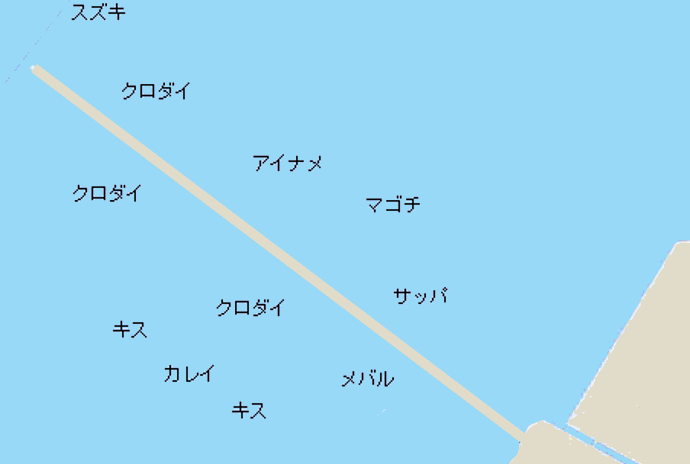 名古屋港海釣り公園ポイント図