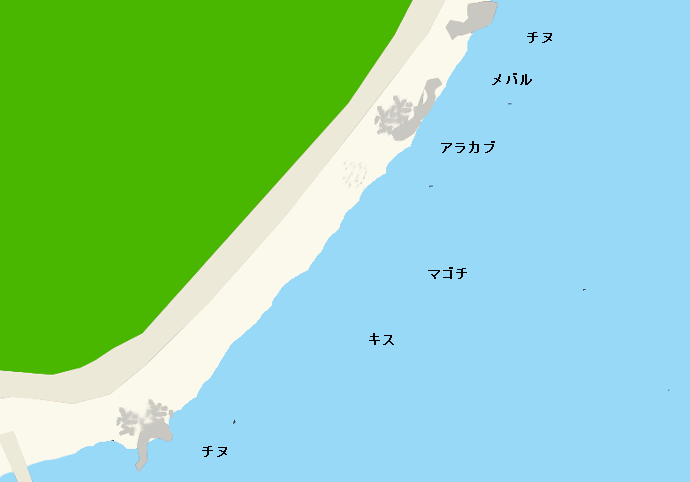 青浜海岸ポイント図