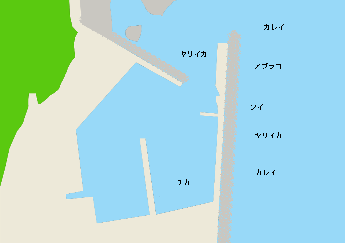 古部漁港ポイント図