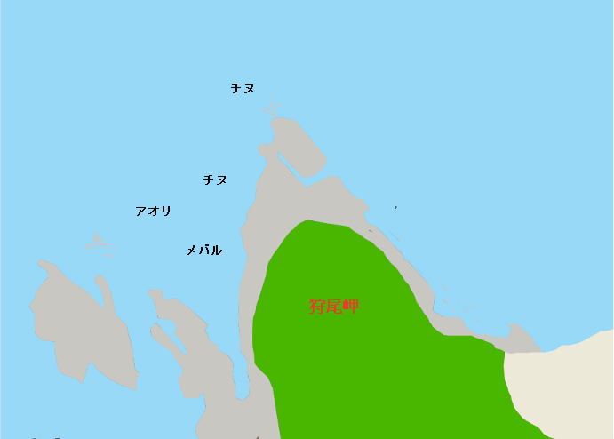 狩尾岬ポイント図