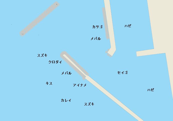 苅屋漁港ポイント図