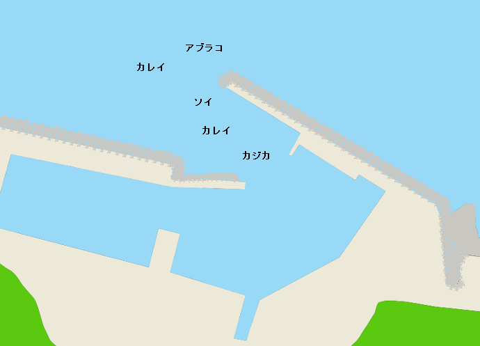 木直漁港ポイント図