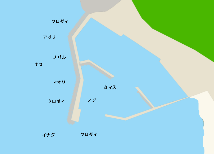 桑川港ポイント図