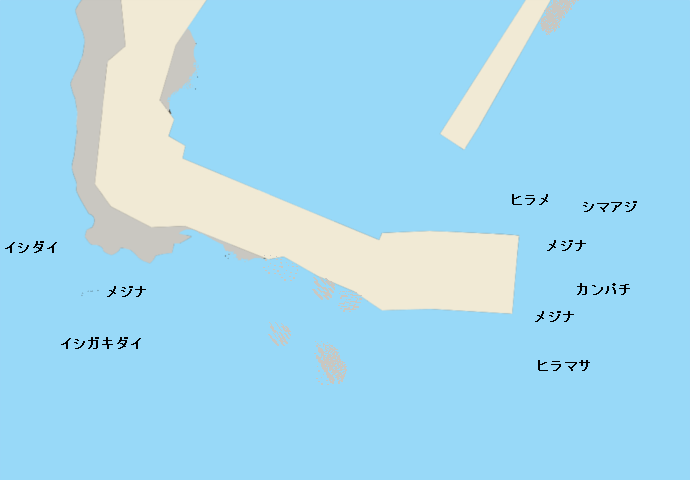 藍ヶ江港ポイント図