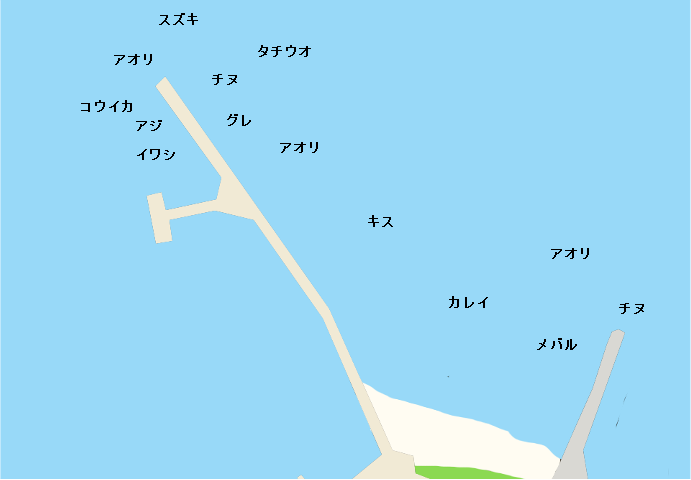 鏡浦漁港ポイント図