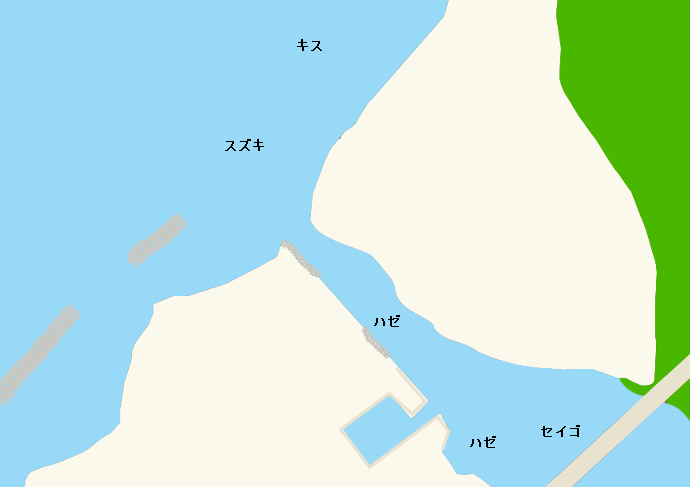 胎内川河口ポイント図