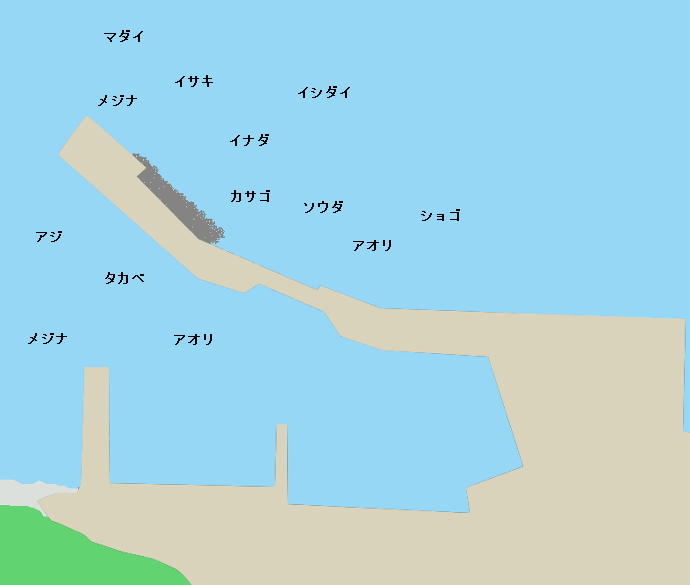 初島第一漁港ポイント図