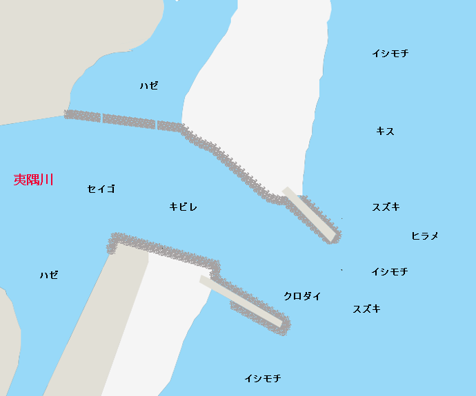夷隅川河口ポイント図