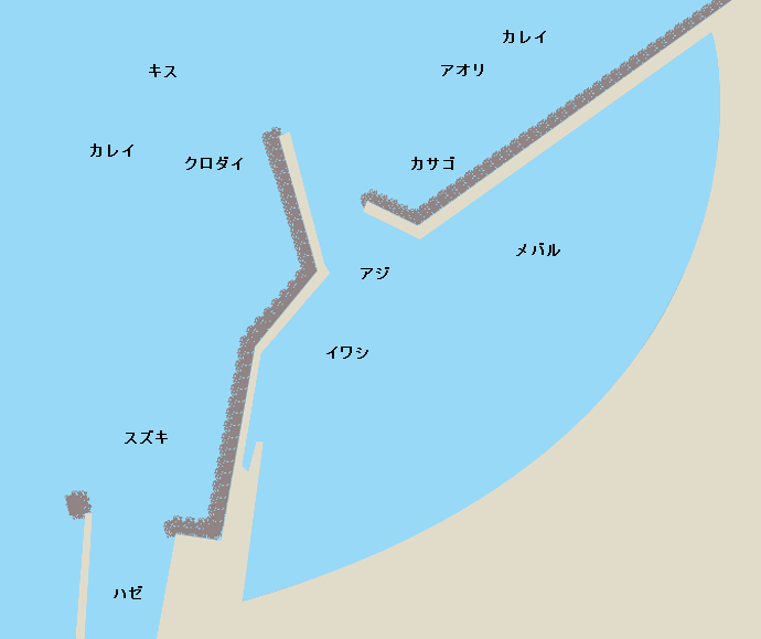 竹岡港ポイント図