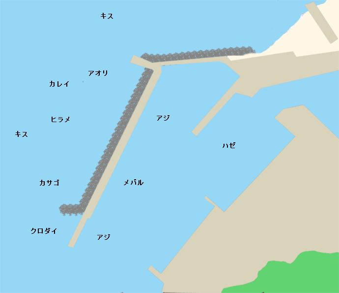 宮崎漁港ポイント図