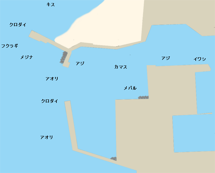 滑川漁港ポイント図
