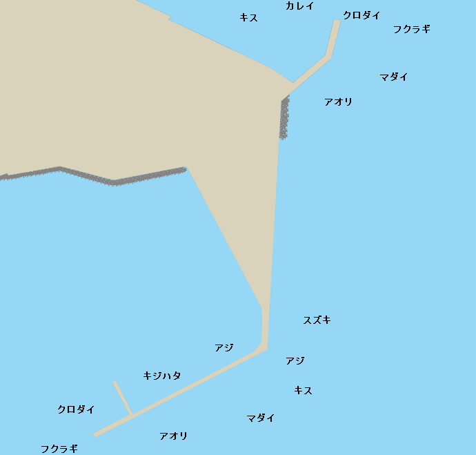 小木漁港ポイント図